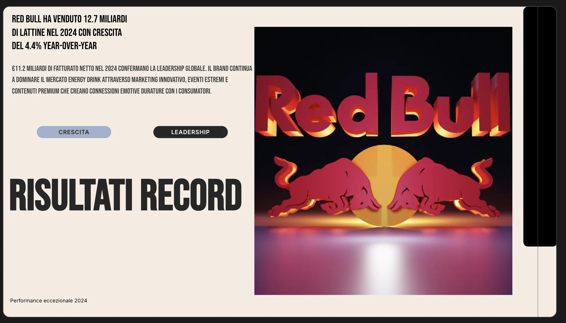 Red Bull case study — presentazione AI con dati reali